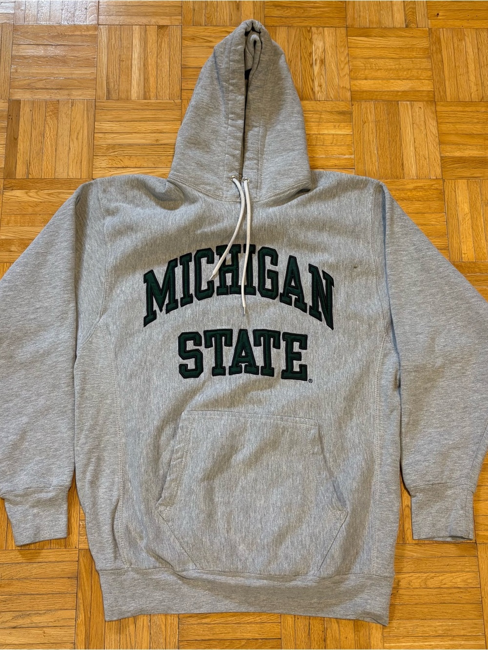 Vintage Steve & Barry’s Michigan State Rib Knit Spellout Hoodie